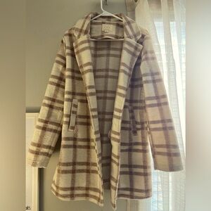 Plaid Mid Length Coat